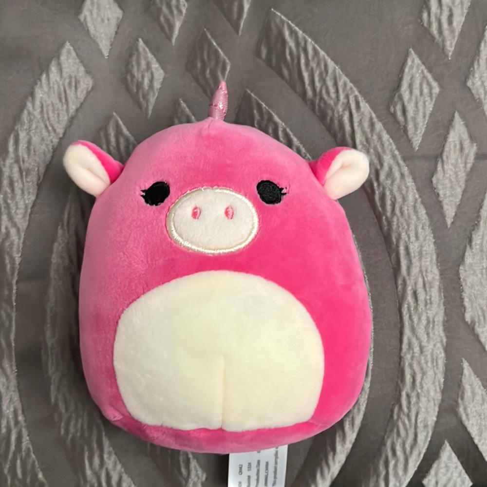 5 inch Squishmallow unipig plush.